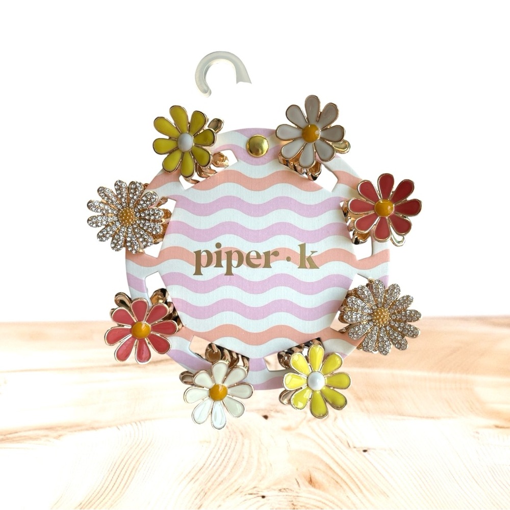 Piper K Floral Hair Clips Set